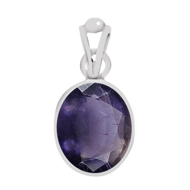 Certified Iolite (Neeli) Silver Pendant 8.3cts or 9.25ratti