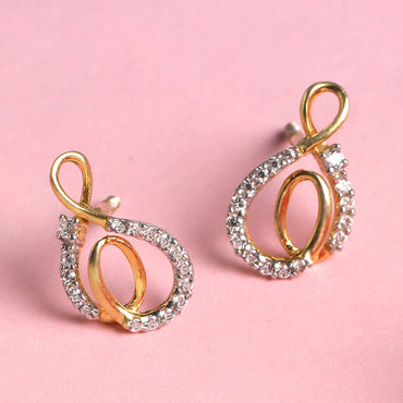 CLARA 925 Sterling Silver Flavia Earrings with Screw Back 