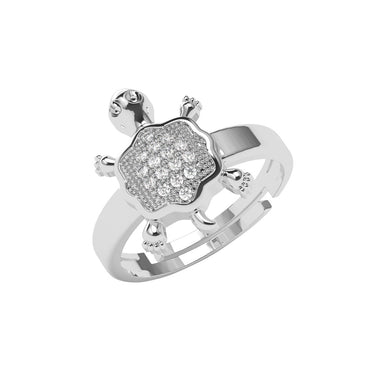 Silver Good Luck Tortoise Turtle Ring