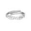 CLARA Pure 925 Sterling Silver Twist Finger Ring with Adjustable Band 