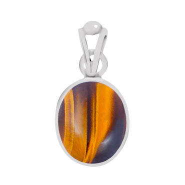 Certified Tiger Eye Silver Pendant 8.3cts or 9.25ratti